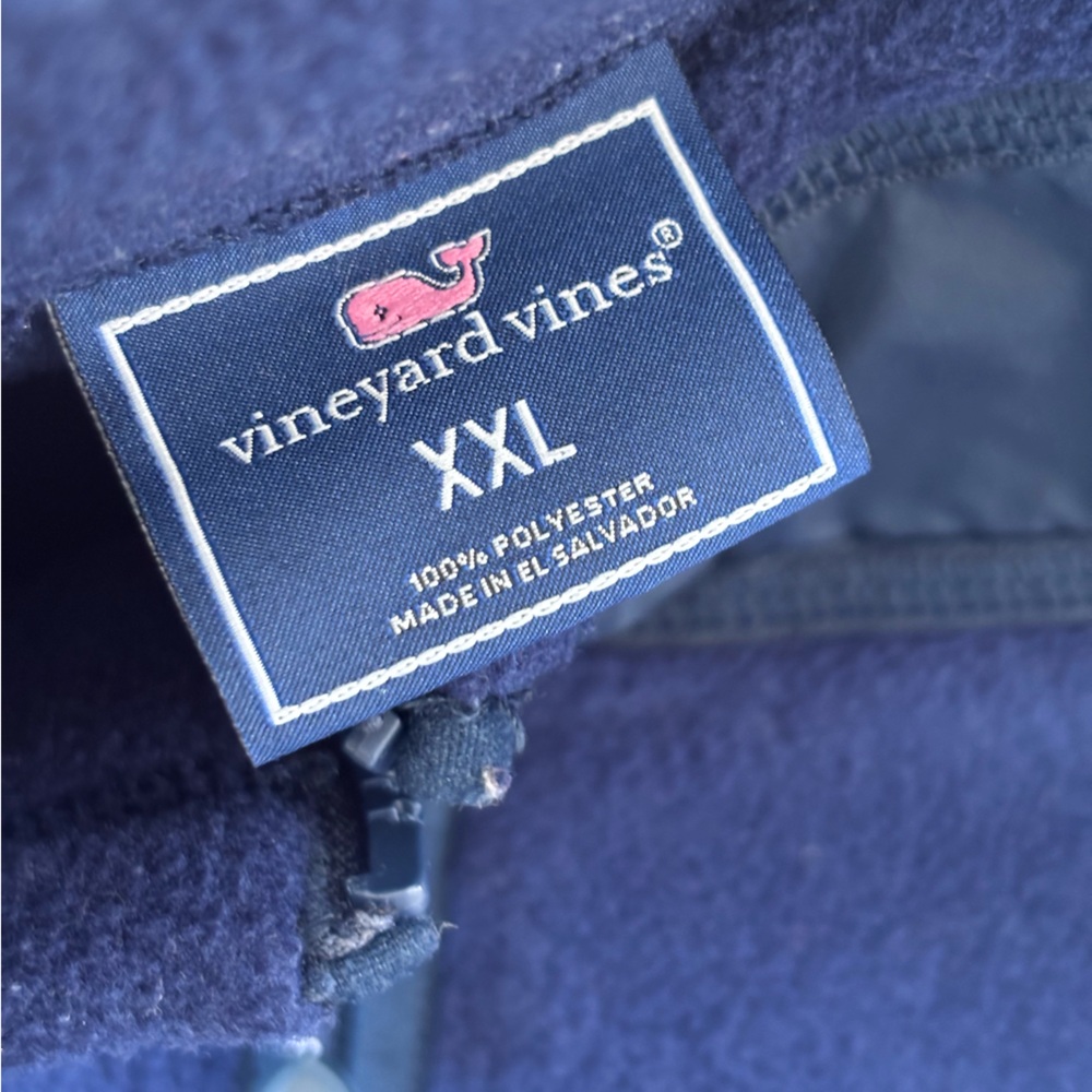 Vineyard Vines Navy Fleece Harbor Blue Vest- XXL - Picture 3 of 8
